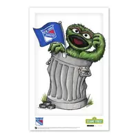OSCAR THE GROUCH NEW YORK RANGERS 11" X 17" POSTER PRINT