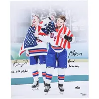 MATTHEW TKACHUK & BRADY TKACHUK TEAM USA AUTOGRAPHED 16" X 20" 2026 OLYMPIC GOLD MEDAL WINNERS PHOTOGRAPH WITH MULTIPLE INSCRIPTIONS - LIMITED EDITION OF 99
