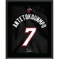GIANNIS ANTETOKOUNMPO MIAMI HEAT 10.5" X 13" JERSEY NUMBER SUBLIMATED PLAYER PLAQUE