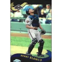 2002 TOPPS CHROME BLACK REFRACTORS #593 HENRY BLANCO
