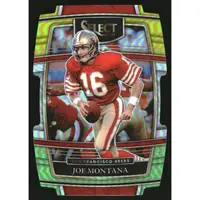 2021 SELECT PRIZM GREEN AND YELLOW DIE CUT #36 JOE MONTANA