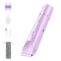 2 IN 1 BIKINI TRIMMER FOR WOMEN DUAL HEAD CORDLESS BODY SHAVER IPX7 WATERPROOF RECHARGEABLE PUBIC HAIR RAZOR WET AND DRY USE FOR BIKINI UNDERARM LEG A