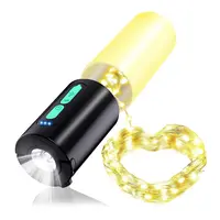 4 IN 1 RECHARGEABLE CAMPING STRING LIGHT IP44 WATERPROOF CAMPING LANTERN WITH 33FT STRING LIGHT 7 LIGHT MODES EMERGENCY POWER BANK CARRY BAG FOR INDOO