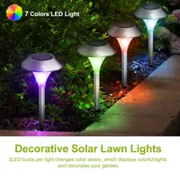 24PACKS SOLAR GARDEN LIGHTS OUTDOOR IP44 WATERPROOF SOLAR PATHWAY LIGHTS COLOR CHANGING LANDSCAPE LAMPS 10HRS LAWN LIGHTING FOR YARD DRIVEWAY WALKWAY
