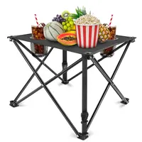 1PC FOLDABLE CAMPING TABLE PORTABLE PICNIC TABLE LIGHTWEIGHT TRAVEL DESK WITH 2 CUP HOLDERS CARRYING BAG