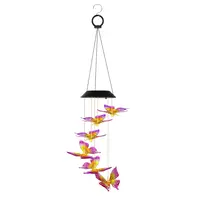 SOLAR BUTTERFLY WIND CHIME 7 COLOR CHANGING WIND CHIME FOR OUTSIDE IPX4 WATERPROOF OUTDOOR GARDEN YARD DECOR