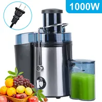 1000W CENTRIFUGAL JUICER JUICE EXTRACTOR WITH 2 SPEEDS 2.6IN WIDE FEED CHUTE 17OZ JUICER CUP 54OZ PULP COLLECTOR ELECTRIC JUICER FOR FRUITS VEGETABLES