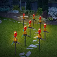 SOLAR POWERED PARROT GARDEN LIGHT IP65 WATERPROOF LED PARROT LANDSCAPE LAMP DECORATIVE LAWN LIGHTS FOR YARD DRIVEWAY WALKWAY PATIO