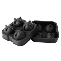 1.77”SPHERE ICE BALL MAKER MOLD SILICONE ICE CUBE TRAY WITH LID EASY FILL AND RELEASE ICE MAKER FOR PARTIES EVENTS