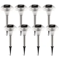 8PCS SOLAR GARDEN LIGHTS OUTDOOR IP44 WATERPROOF SOLAR PATHWAY LIGHTS COLOR CHANGING LANDSCAPE LAMPS 10HRS LAWN LIGHTING FOR YARD DRIVEWAY WALKWAY