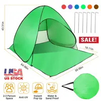 POP UP BEACH TENT SUN SHADE SHELTER ANTI-UV AUTOMATIC WATERPROOF TENT CANOPY FOR 2/3 MAN W/ NET WINDOW STORAGE BAG FOR OUTDOOR BEACH CAMPING FISHING P