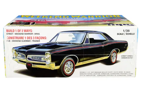 SKILL 3 MODEL KIT 1967 PONTIAC GTO "WEEKEND WARRIOR" 3 IN 1 KIT 1/25 SCALE MODEL BY MPC