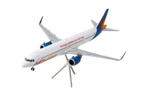 AIRBUS A321NEO COMMERCIAL AIRCRAFT "JET2HOLIDAYS" (G-SUNB) WHITE WITH TAIL GRAPHICS "GEMINI 200" SERIES 1/200 DIECAST MODEL AIRPLANE BY GEMINIJETS