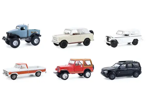 "ALL TERRAIN" SERIES 17 SET OF 6 PIECES 1/64 DIECAST MODEL CARS BY GREENLIGHT