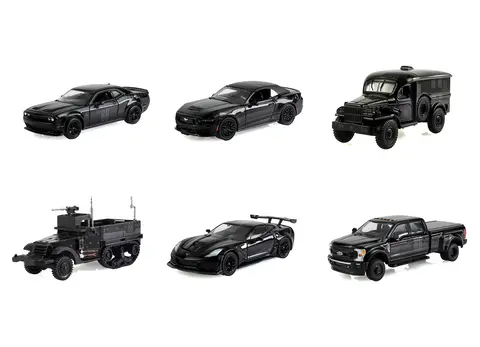 "BLACK BANDIT" SERIES 31 6 PIECE SET 1/64 DIECAST MODEL CARS BY GREENLIGHT