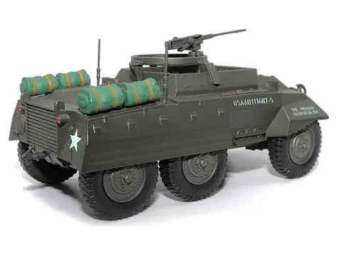 FORD M20 ARMORED UTILITY CAR OLIVE DRAB "UNITED STATES ARMY" 1/43 DIECAST MODEL BY MILITARIA DIE CAST