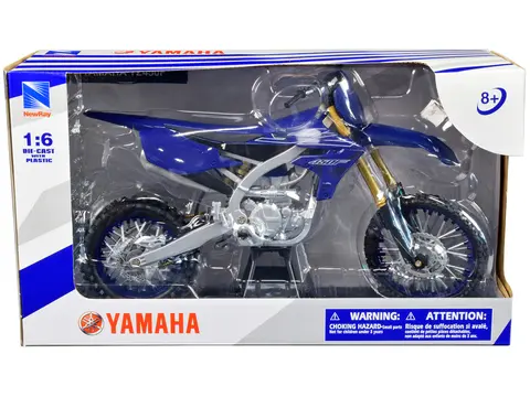 YAMAHA YZ450F DIRT BIKE MOTORCYCLE BLUE AND BLACK 1/6 DIECAST MODEL BY NEW RAY