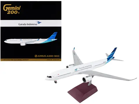 AIRBUS A330-900 COMMERCIAL AIRCRAFT "GARUDA INDONESIA" WHITE WITH BLUE TAIL "GEMINI 200" SERIES 1/200 DIECAST MODEL AIRPLANE BY GEMINIJETS