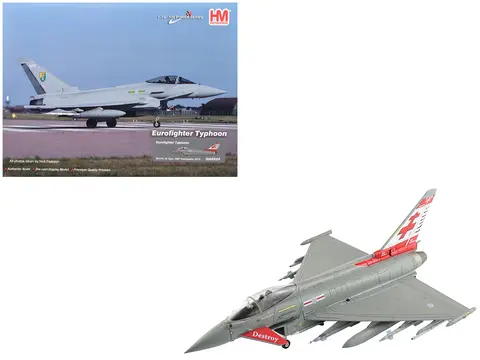 EUROFIGHTER TYPHOON FIGHTER AIRCRAFT "ZK315 41 SQUADRON RAF CONINGSBY" (2015) ROYAL AIR FORCE "AIR POWER SERIES" 1/72 DIECAST MODEL BY HOBBY MASTER