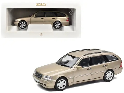 1997 MERCEDES-BENZ C-CLASS T-MODEL SMOKE SILVER METALLIC 1/18 DIECAST MODEL CAR BY NOREV