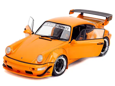RWB BODYKIT "HIBIKI" ORANGE METALLIC "PINK SLIPS" SERIES 1/18 DIECAST MODEL CAR BY JADA