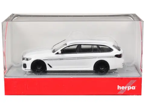 BMW ALPINA B5 TOURING WHITE 1/87 (HO) PLASTIC MODEL CAR BY HERPA