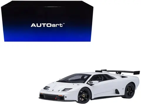 LAMBORGHINI DIABLO GTR IMPACT WHITE 1/18 MODEL CAR BY AUTOART