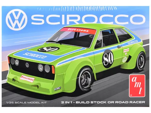SKILL 2 MODEL KIT VOLKSWAGEN SCIROCCO "T/A CHAMP" 1/25 SCALE MODEL BY AMT