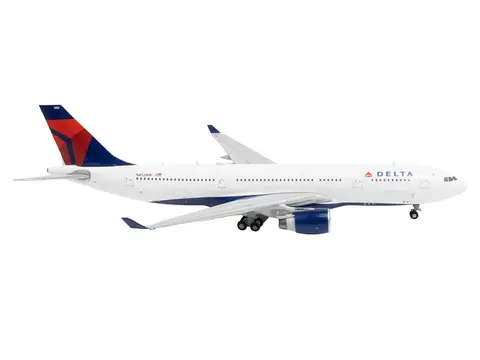 AIRBUS A330-200 COMMERCIAL AIRCRAFT "DELTA AIR LINES" (N852NW) WHITE WITH RED AND BLUE TAIL 1/400 DIECAST MODEL AIRPLANE BY GEMINIJETS