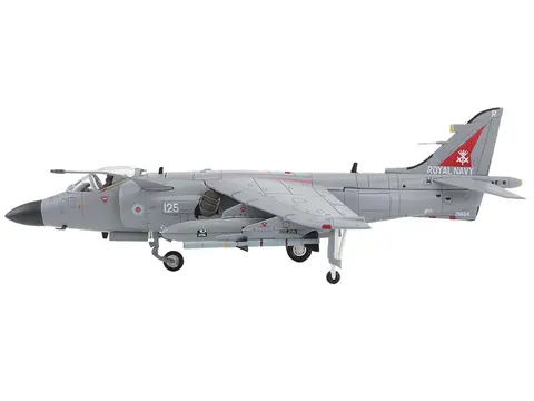 BRITISH AEROSPACE SEA HARRIER FA.2 AIRCRAFT WITH SEA EAGLE MISSILES "ZH804 FAIRFORD" (2002) BRITISH ROYAL NAVY "AIR POWER SERIES" 1/72 DIECAST MODEL BY HOBBY MASTER