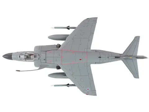 BRITISH AEROSPACE SEA HARRIER FA.2 AIRCRAFT WITH SEA EAGLE MISSILES "ZH804 FAIRFORD" (2002) BRITISH ROYAL NAVY "AIR POWER SERIES" 1/72 DIECAST MODEL BY HOBBY MASTER