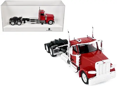 PETERBILT 589 2-AXEL DAY CAB RED 1/87 (HO) PLASTIC MODEL CAR BY HO LOGISTICS