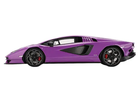 LAMBORGHINI COUNTACH LPI 800-4 VIOLA 30TH PURPLE METALLIC 1/18 MODEL CAR BY TOP SPEED