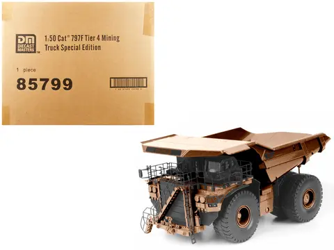 CAT CATERPILLAR 797F 4 TIER MINING TRUCK COPPER FINISH SPECIAL EDITION "COMMEMORATIVE" SERIES 1/50 DIECAST MODEL BY DIECAST MASTERS
