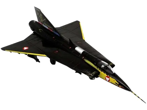 SAAB DRAKEN FIGHTER AIRCRAFT "21 DRAKEN 45TH ANNIVERSARY DRAGON KNIGHTS RETIREMENT LIVERY" (2005) AUSTRIAN AIR FORCE 1/72 DIECAST MODEL AIRPLANE BY AVIATION 72