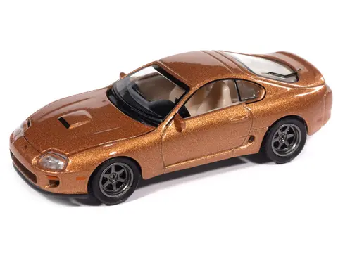 1998 TOYOTA SUPRA SEDONA SUNSET BRONZE METALLIC "MODERN MUSCLE" SERIES 1/64 DIECAST MODEL CAR BY AUTO WORLD