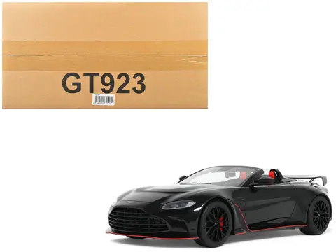 2023 ASTON MARTIN V12 VANTAGE ROADSTER ONYX BLACK 1/18 MODEL CAR BY GT SPIRIT