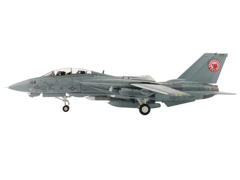 GRUMMAN F-14A TOMCAT FIGHTER AIRCRAFT "VF-1 (WITH OPTIONAL DECALS)" UNITED STATES NAVY "AIR POWER SERIES" 1/72 DIECAST MODEL BY HOBBY MASTER