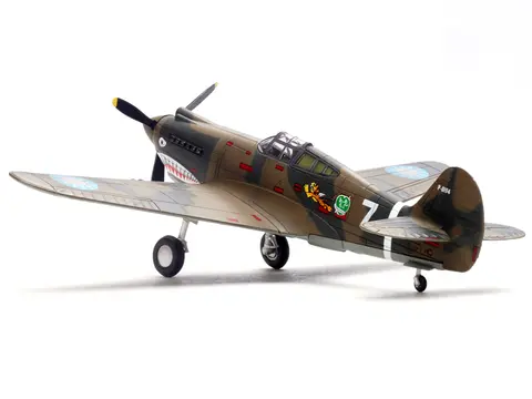 CURTISS P-40B/C WARHAWK FIGHTER AIRCRAFT "WHITE 7 1ST SQUADRON FLYING TIGERS CHINESE AIR FORCE" (1942) 1ST AMERICAN VOLUNTEER GROUP 1/72 DIECAST MODEL AIRPLANE BY LEGION