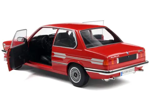 1980 ALPINA E21 C1 2.3 RED WITH GRAY STRIPES 1/18 DIECAST MODEL CAR BY SOLIDO