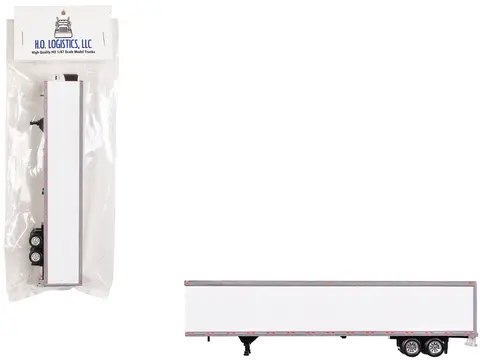 BOX TRAILER WITH REEFER WHITE 1/87 (HO) SCALE PLASTIC MODEL BY HO LOGISTICS