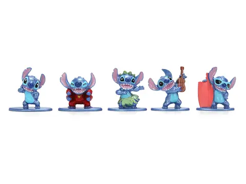 SET OF 12 DIECAST FIGURES "DISNEY'S STITCH" FRANCHISE "NANO METALFIGS" SERIES DIECAST MODELS BY JADA