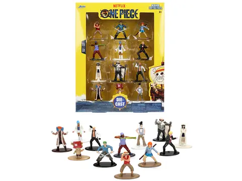 SET OF 12 DIECAST FIGURES "ONE PIECE" (2023-CURRENT) TV SERIES "METALFIGS" SERIES DIECAST MODELS BY JADA