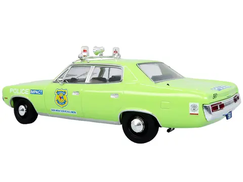 1972 AMC MATADOR POLICE CAR "CLEVELAND POLICE DEPARTMENT" LIGHT GREEN 1/43 DIECAST MODEL BY ICONIC REPLICAS