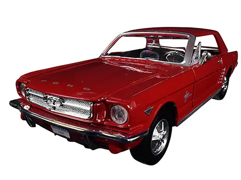 1964 1/2 FORD MUSTANG RED 1/24 DIECAST MODEL CAR BY MOTORMAX