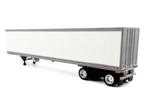 53' SPREAD AXLE REFRIGERATED TRAILER WHITE 1/87 (HO) PLASTIC MODEL CAR BY HO LOGISTICS