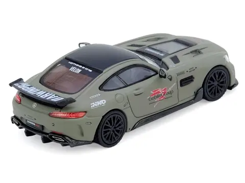 DARWINPRO IMP-PERFORMANCE AMG GT "GOBLIN GROUP" MATT GREEN WITH BLACK TOP 1/64 DIECAST MODEL CAR BY INNO MODELS