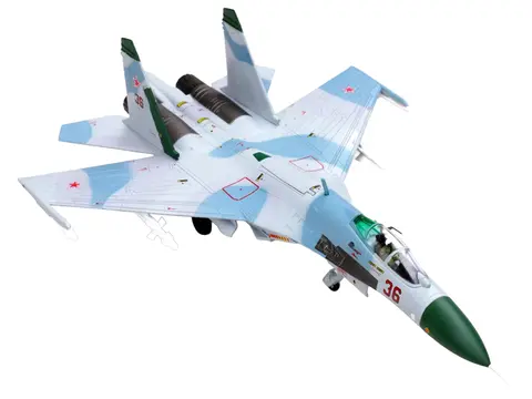 SUKHOI SU-27 FLANKER-B AIRCRAFT "RED 36 941ST FIGHTER AVIATION REGIMENT" (1987) SOVIET AIR FORCE 1/100 DIECAST MODEL AIRPLANE BY LEGION
