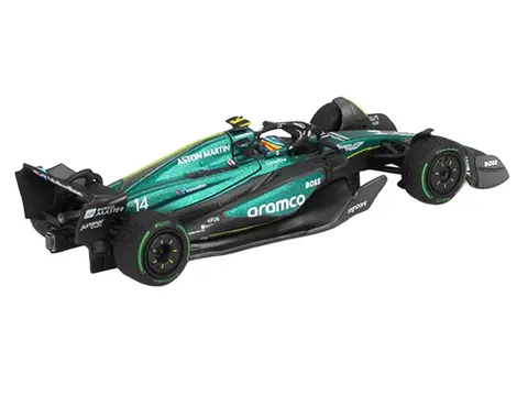 ASTON MARTIN AMR24 #14 FERNANDO ALONSO FORMULA ONE F1 "CANADIAN GP" (2024) LIMITED EDITION 1/64 DIECAST MODEL CAR BY MINI GT