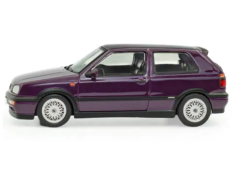 1994 VOLKSWAGEN GOLF MKIII VR6 PURPLE METALLIC 1/43 DIECAST MODEL CAR BY SOLIDO